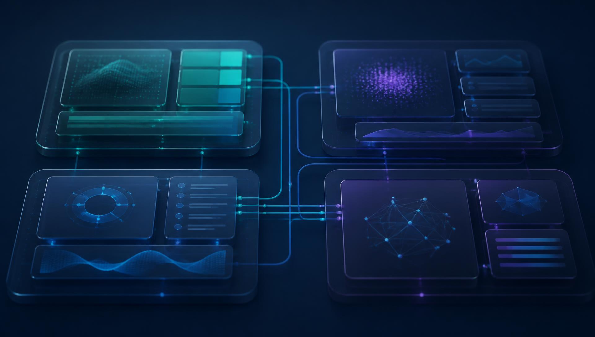 Abstract visual of connected enterprise adoption systems